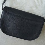 Christian Dior CD logo gold hardware leather shoulder bag navy