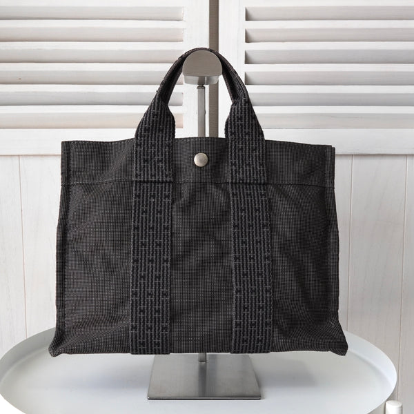 エルメス フールトゥPM キャンバス ハンドバッグ グレー