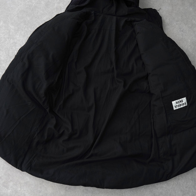 アクネ ストゥディオズ フーデッド ダウンコート ダウンジャケット ブラック