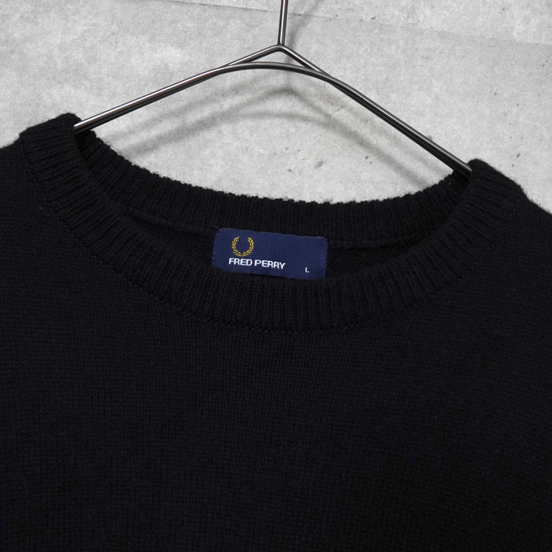 フレッドペリー ロゴ ニット ブラック