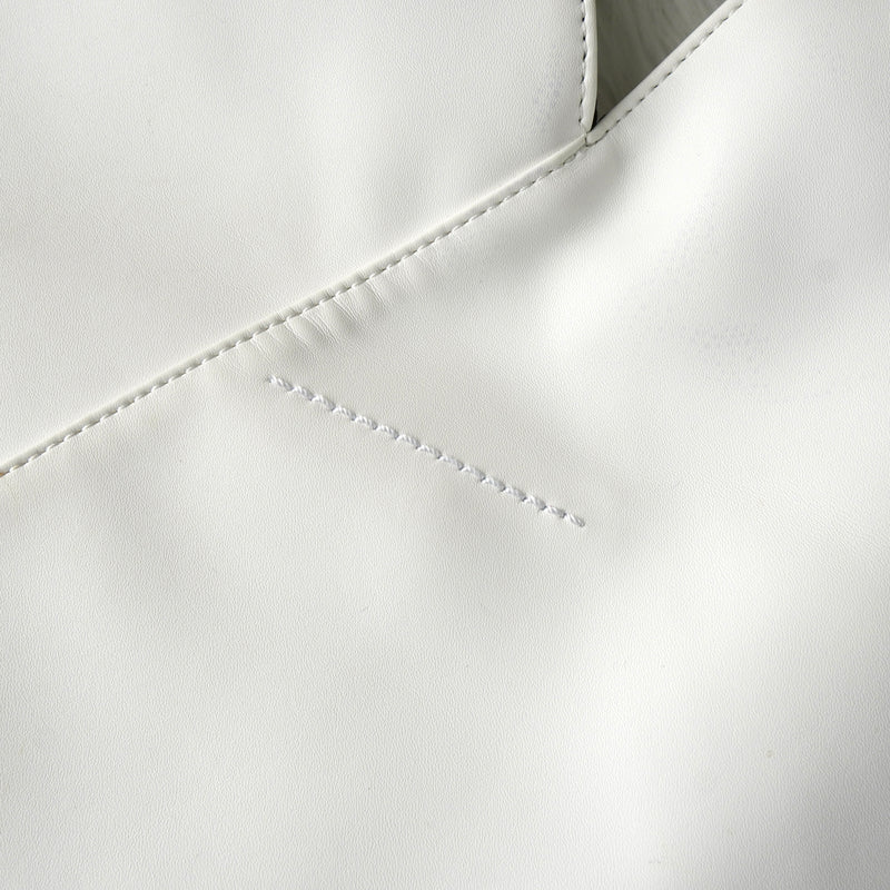 エムエムシックス メゾン マルジェラ ジャパニーズバッグ ミニ レザー ハンドバッグ ホワイト