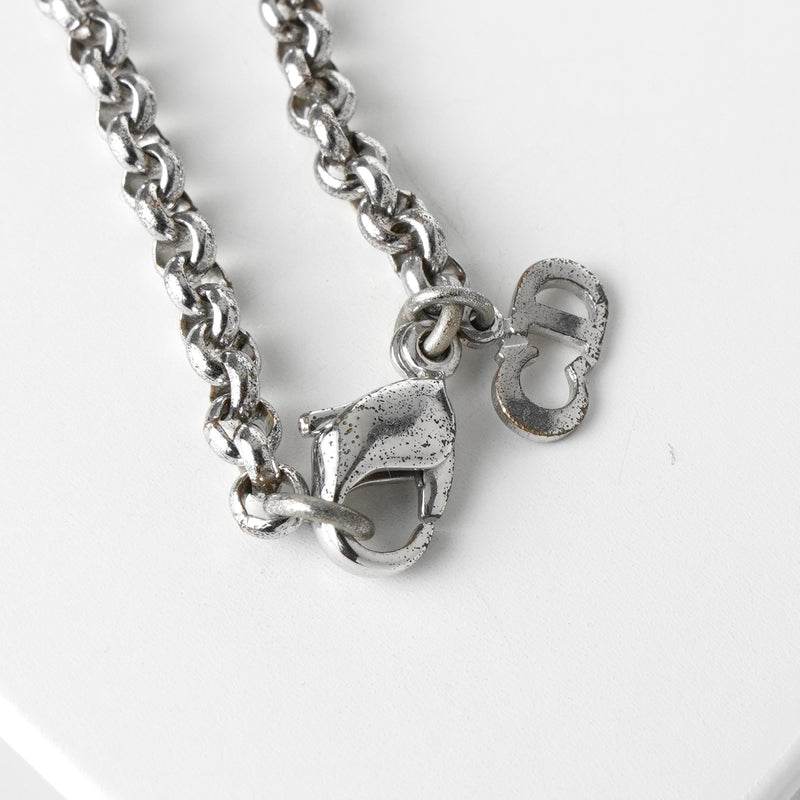 クリスチャン ディオール Diorロゴ チェーン ネックレス シルバー