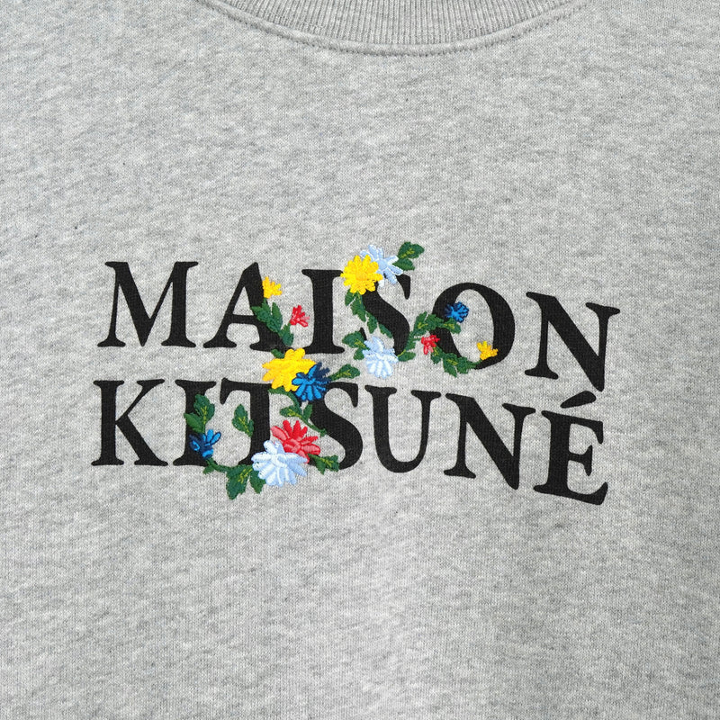 メゾン キツネ フラワーロゴ スウェット グレー