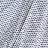 プレイ コムデギャルソン ハートロゴ ストライプ柄 長袖シャツ ブルー / ホワイト