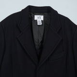 アルマーニ エクスチェンジ チェスターコート ウールコート ブラック