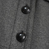 バーバリー リアル フォックスファー カシミヤ ウール ロゴボタン ファーコート ウールコート グレー レディース