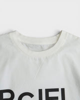 エムエムシックス メゾン マルジェラ シャツ素材 プルオーバー オーバーサイズ ロゴ Tシャツ ホワイト サイズ38 メンズ レディース