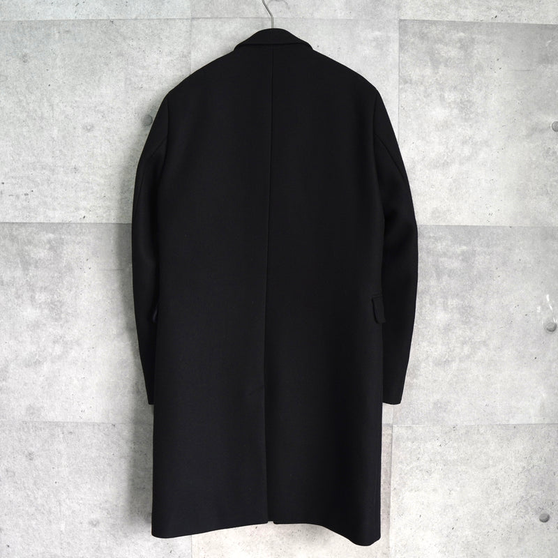アクネ ストゥディオズ メルトンウール チェスターコート ブラック