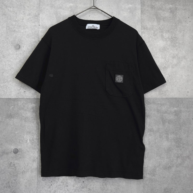 ストーンアイランド コンパスロゴパッチ Tシャツ ブラック