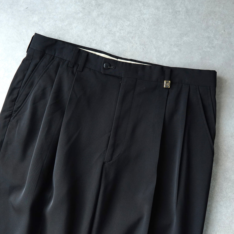 クリスチャン ディオール ヴィンテージ ツータック スラックス ブラック