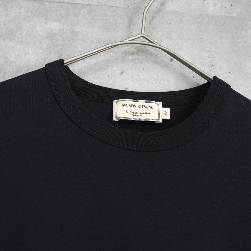 メゾン キツネ カレッジロゴ Tシャツ ブラック
