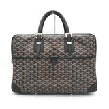 ゴヤール アンバサッドMM PVC/レザー ブリーフケース ビジネスバッグ ブラック メンズ