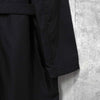 プラダ ナイロン 中綿 ステンカラーコート ブラック ウエストベルト付き