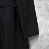 プラダ ナイロン 中綿 ステンカラーコート ブラック ウエストベルト付き