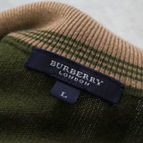 バーバリー ホースロゴ ハーフジップ ニット カーキ