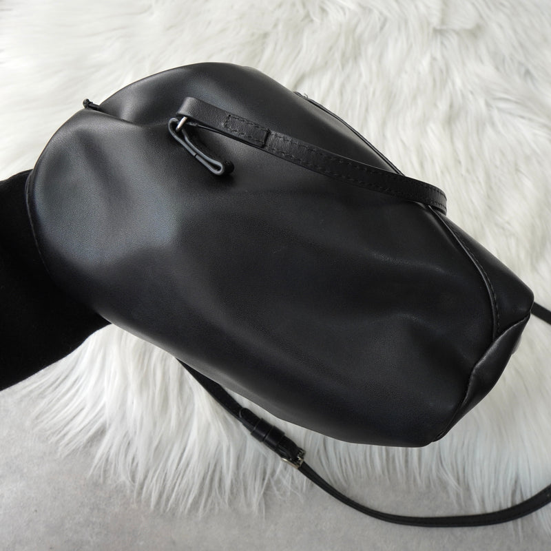 エムエムシックス メゾン マルジェラ レザー ジャパニーズバッグ クロスボディ ショルダーバッグ ブラック