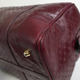 セリーヌ マカダム レザー 型押し ミニ ボストンバッグ ボルドー