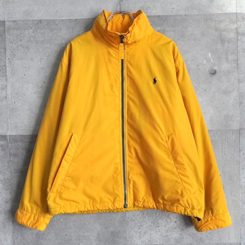 Yellow Color Nylon Fleece Jacket
