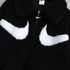 ナイキ ビッグ スウッシュロゴ ボアジャケット ブラック