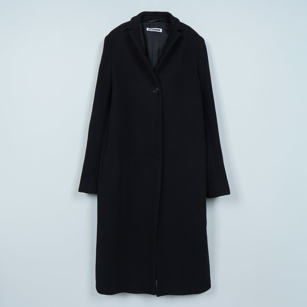ジルサンダー チェスターコート ウールコート ブラック レディース