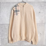 Nova-check Half-zip Sweater