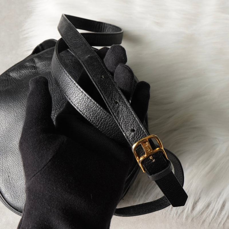 イヴ サンローラン ヴィンテージ YSLロゴ ショルダーバッグ ポシェット ブラック