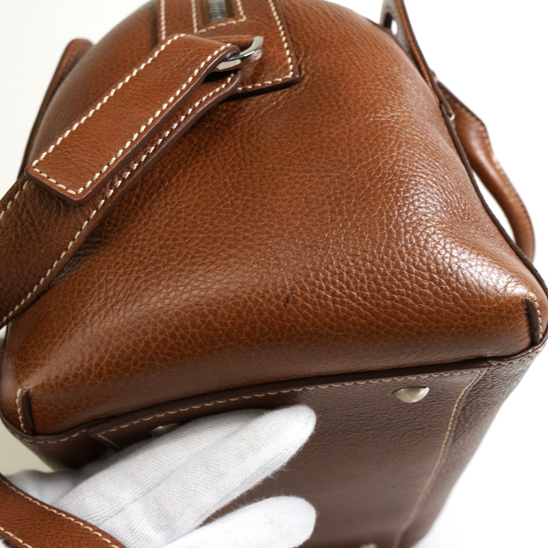 カルティエ マルチェロ レザー 2way ハンドバッグ ショルダーバッグ ブラウン