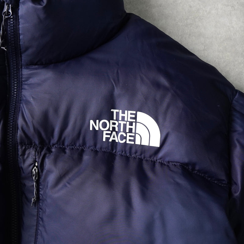 ザ ノースフェイス ヌプシ ロゴ ダウンジャケット ネイビー