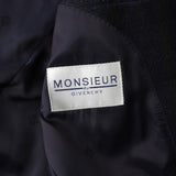 ジバンシィ 4Gロゴ ボタン チェック柄 ウール テーラードジャケット ブラック