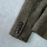 ポロ ラルフローレン シングル ツイード テーラードジャケット ブラウン レディース