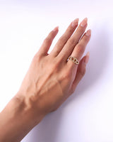 Clair D Lune クリスチャン ディオール クレール ディー リュヌ GP ラインストーン リング 指輪 ゴールド レディース M 12号