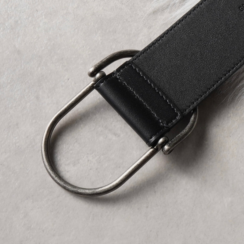 サンローラン パリ レザー ベルト 80 メンズ ブラック