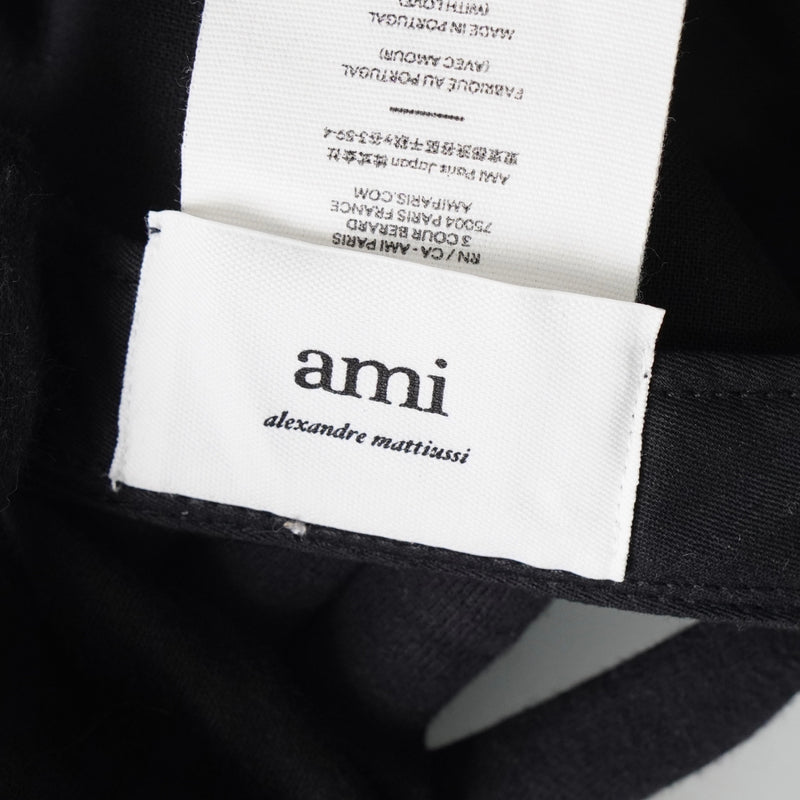 アミパリ アミ パリス ハートロゴ キャップ ブラック