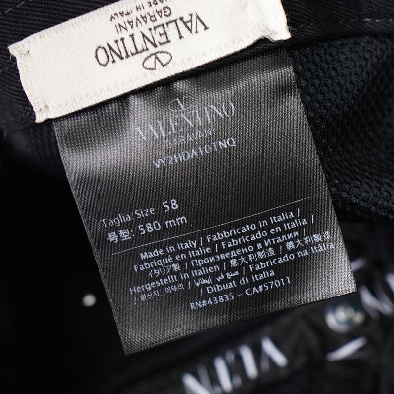 ヴァレンティノ ロゴ キャップ ブラック