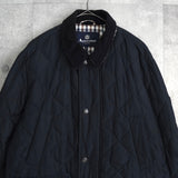 アクアスキュータム  コーデュロイ襟 キルティングジャケット ブラック