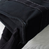 エルメス ドーヴィルPM キャンバス ハンドバッグ ブラック / ホワイトステッチ