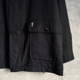 イヴサンローラン リバーシブル YSLロゴ ブルゾンホワイト / ブラック