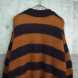 マルニ ドッキング 切り替え ボーダー柄 モヘア ニット キャメル / アイボリー