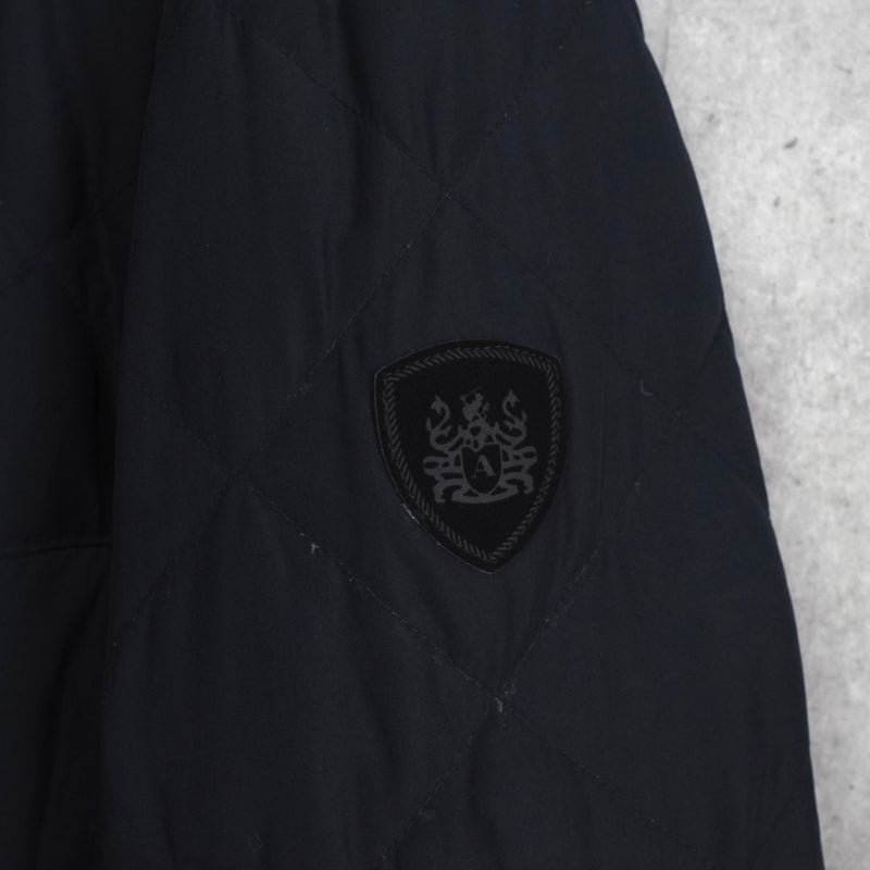 アクアスキュータム  コーデュロイ襟 キルティングジャケット ブラック