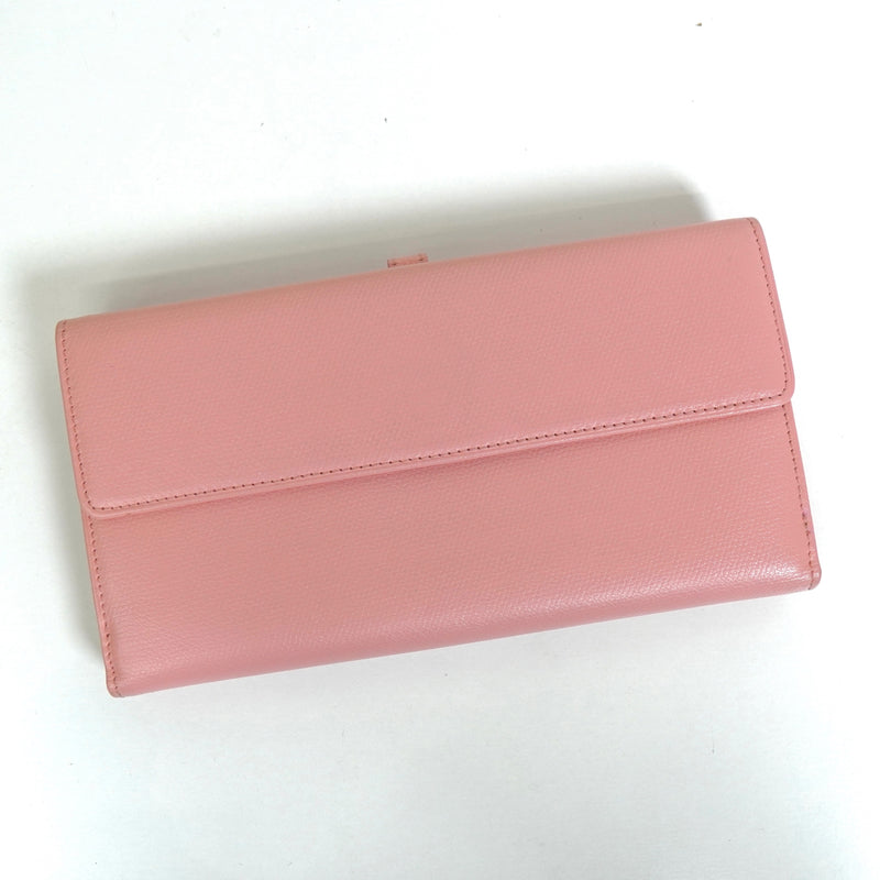 シャネル ココボタン レザー 長財布 ピンク