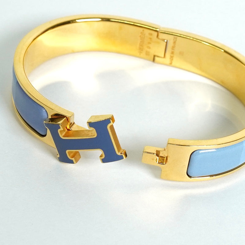 エルメス クリックH ST バングル GP / ブルー 箱付き