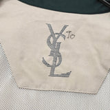 イヴ サンローラン ヴィンテージ YSLロゴ ブルゾン ジャケット ベージュ / モスグリーン