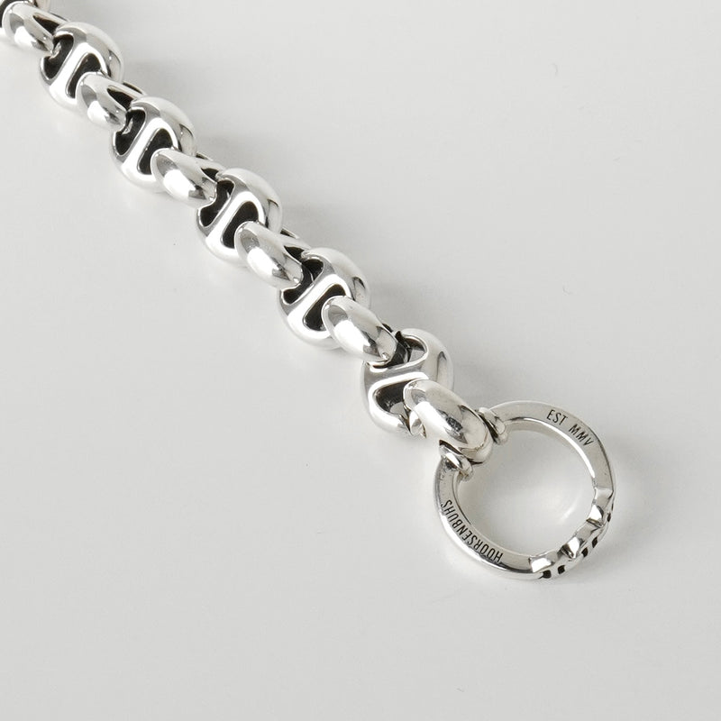 ホーセンブース 10MM OPEN-LINK シルバー925 ブレスレット 28コマ