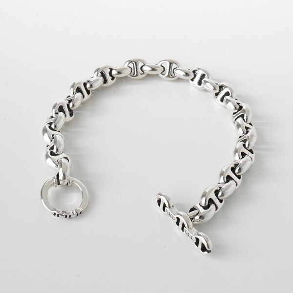 ホーセンブース 10MM OPEN-LINK シルバー925 ブレスレット 28コマ