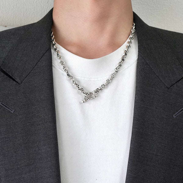 ホーセンブース 5MM OPEN-LINK シルバー925 ネックレス 105コマ