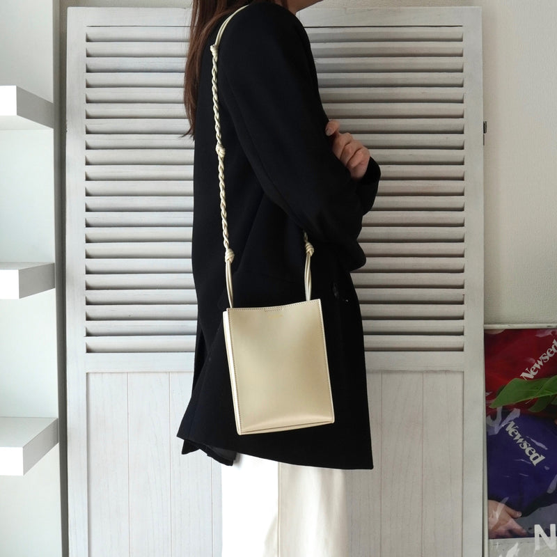 ジルサンダー タングル スモール レザー ショルダーバッグ ベージュ