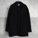 ラコステ ロゴパッチ ウールコート ミドルコート ブラック