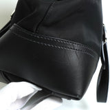 プラダ トライアングルロゴ テスート ポコノ ナイロン レザー トートバッグ ブラック