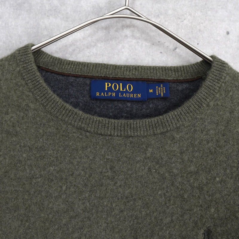 ポロ ラルフローレン ポニーロゴ ニット カーキ