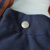 エルメス フールトゥMM キャンバス ハンドバッグ ネイビー / ブラウン